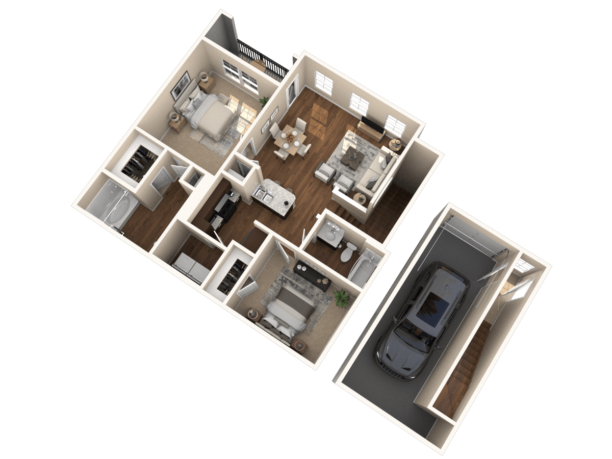 B 1 Upper floor plan