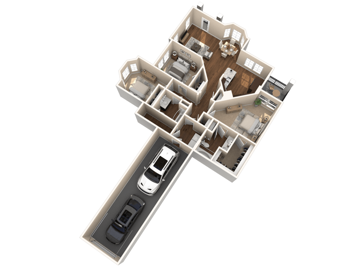 C 1 Lower floor plan