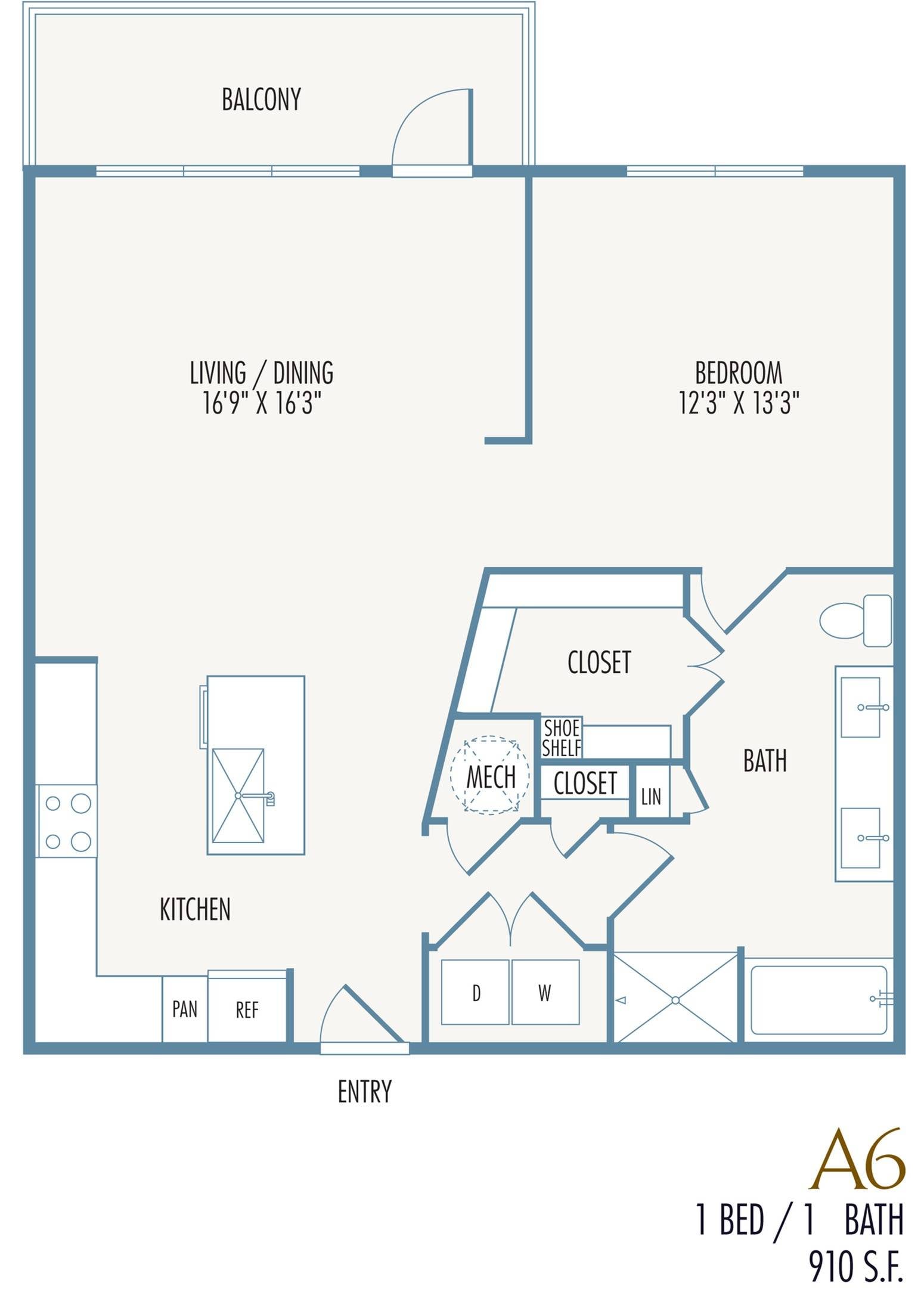 A6 floor plan