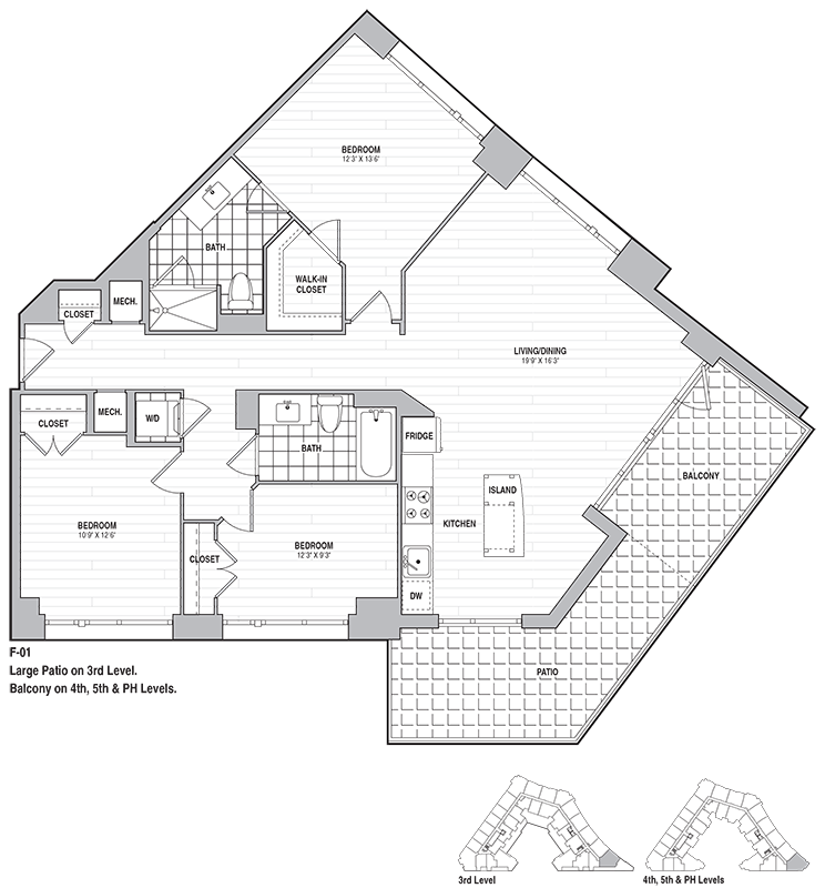 3 Bed 2 Bath 1337 floor plan