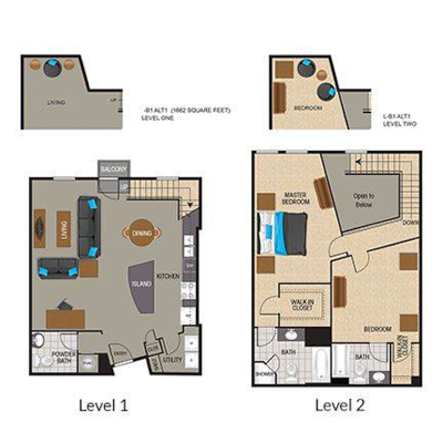 LB1 - 2 Bedroom floor plan
