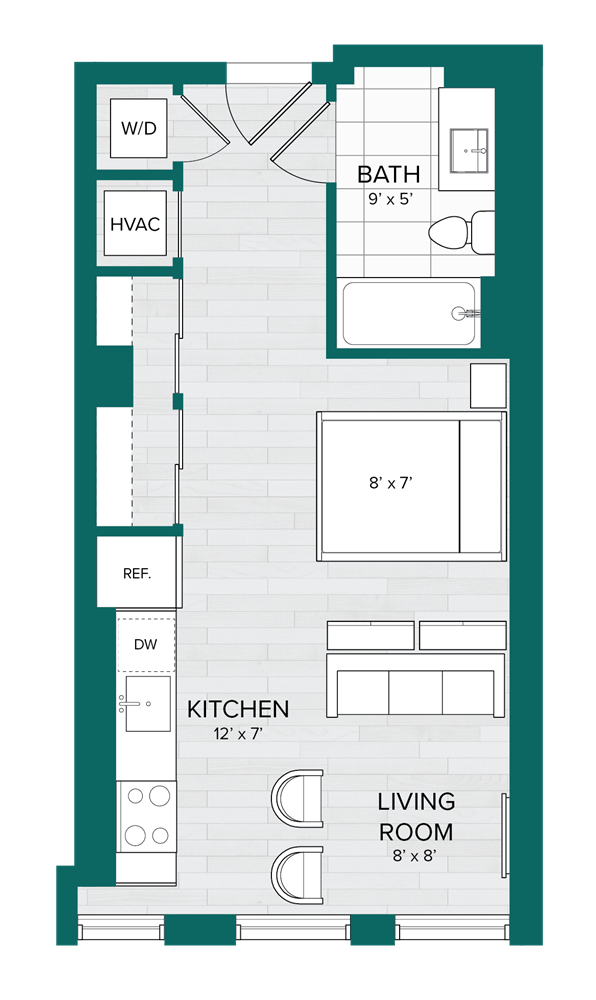 Studio-A5.1 floor plan