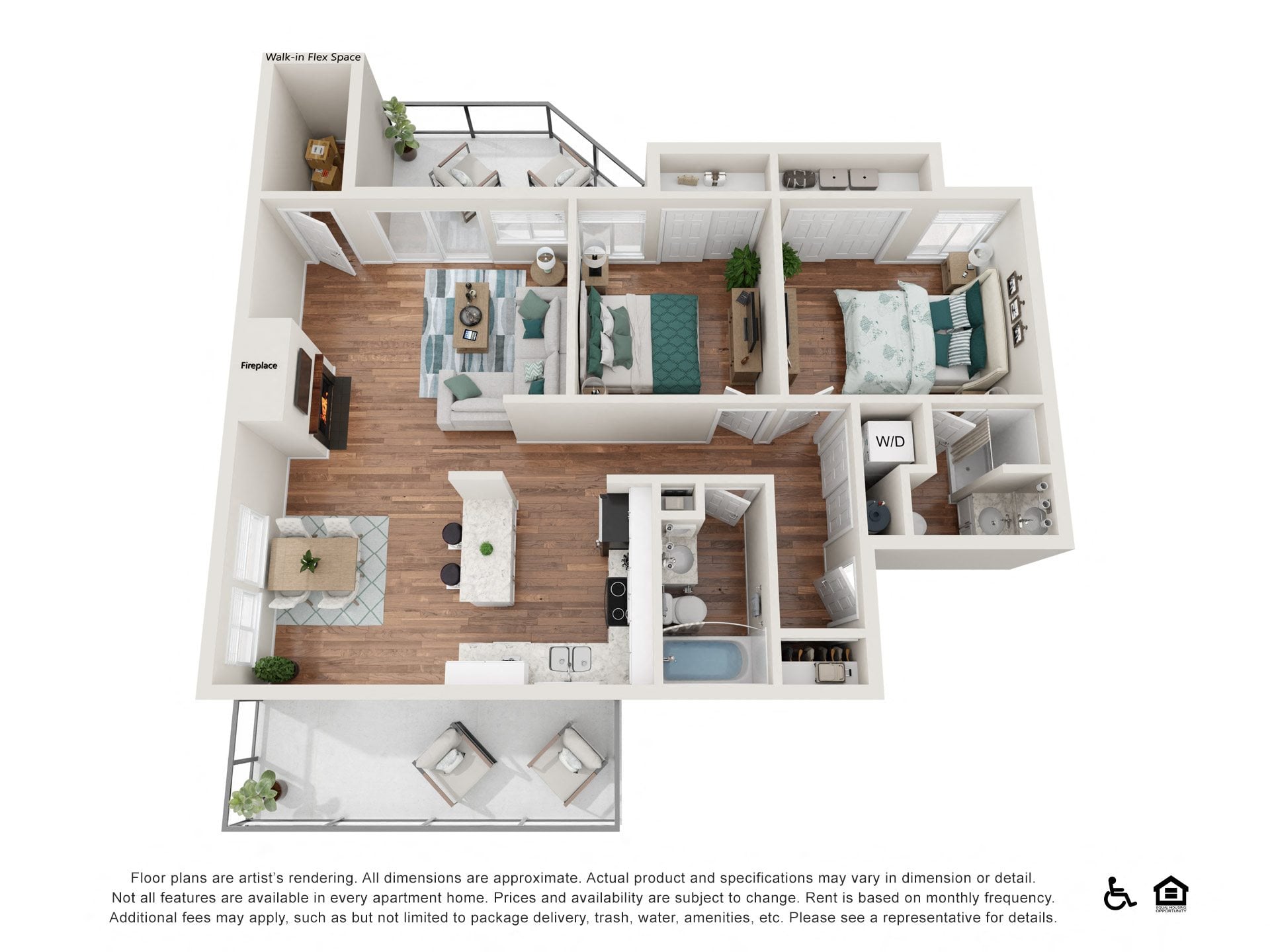 2x2 floor plan
