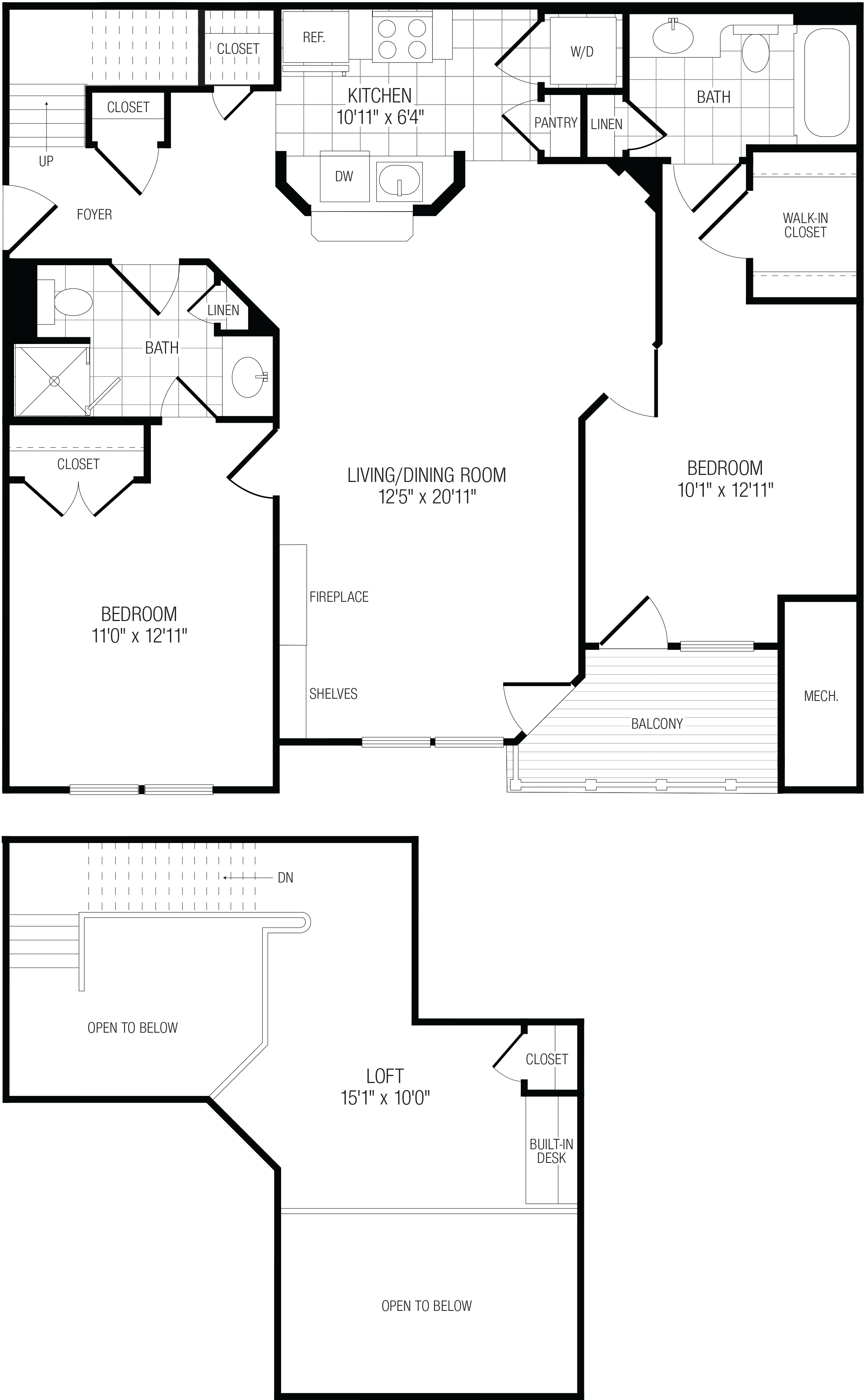 Cape Charles (w/loft) floor plan