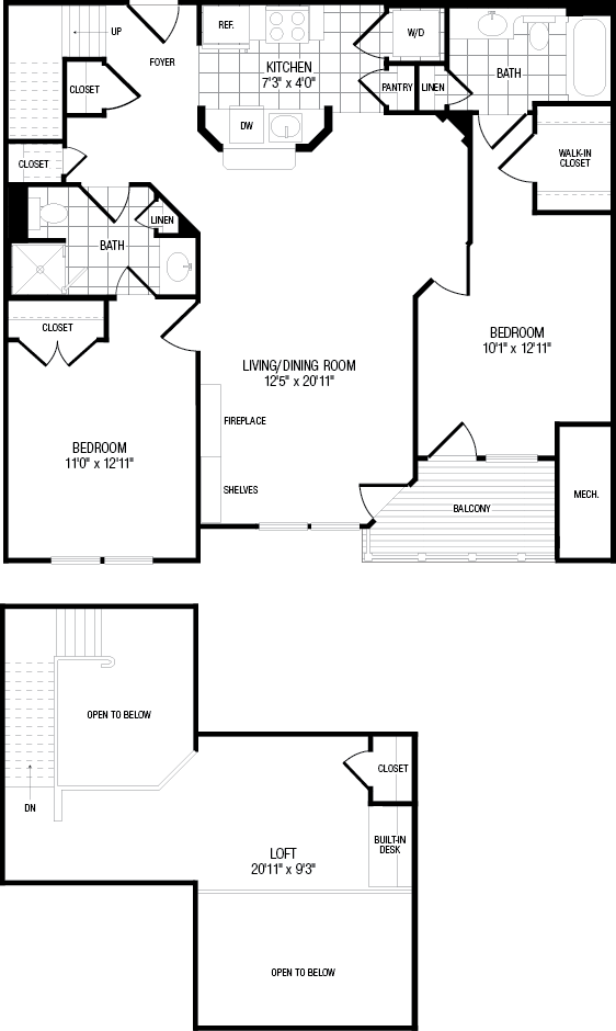Cape May (w/loft) floor plan