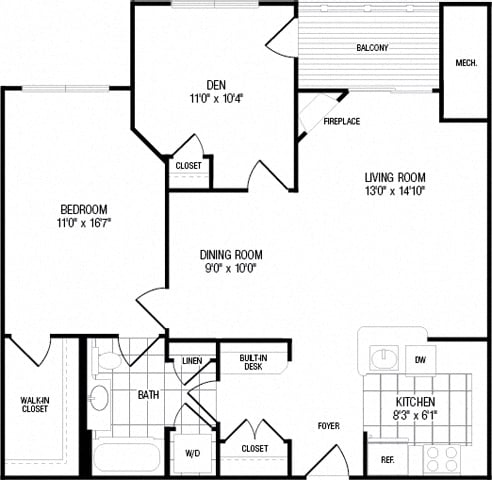 Fenwick Variation (W/Den) floor plan