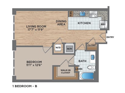 1-B floor plan