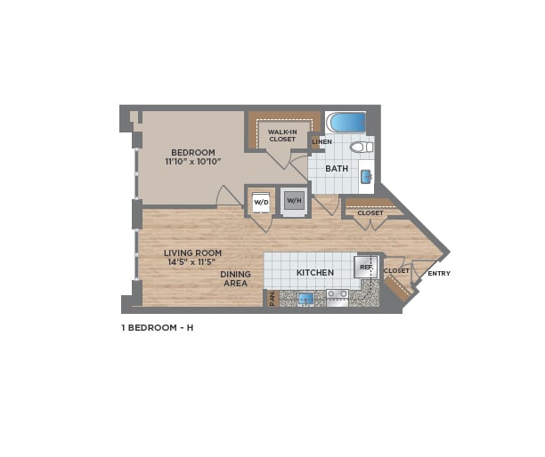 1-H floor plan