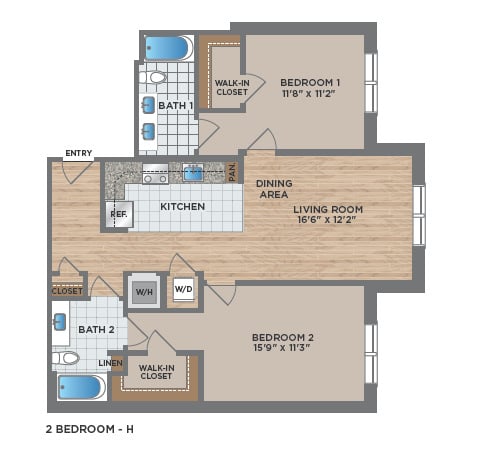 2-H floor plan