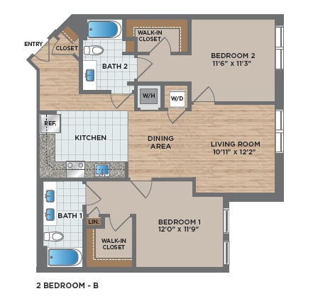 2-B floor plan