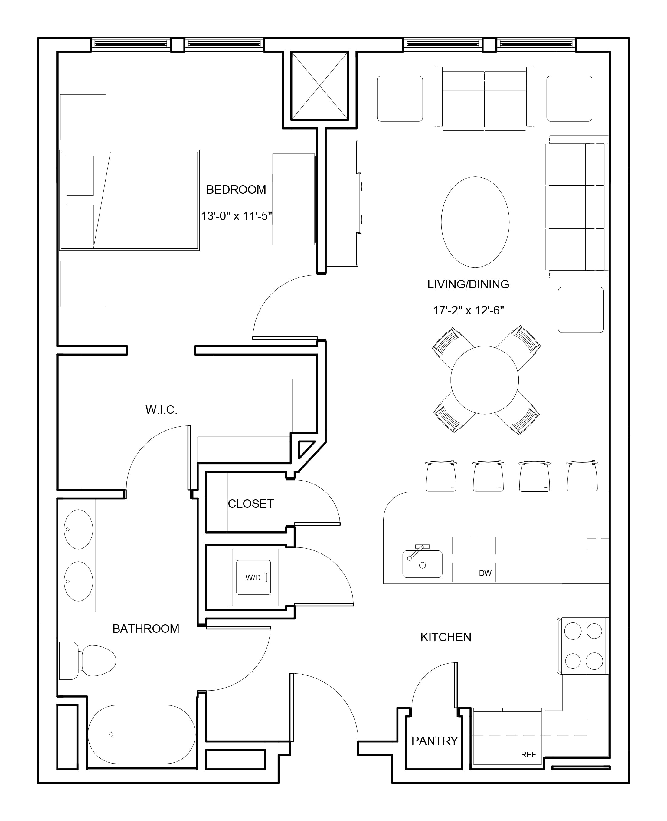 1 Bed/1 Bath-A3-Magothy floor plan