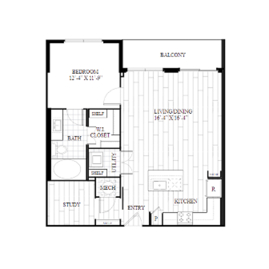 1M floor plan