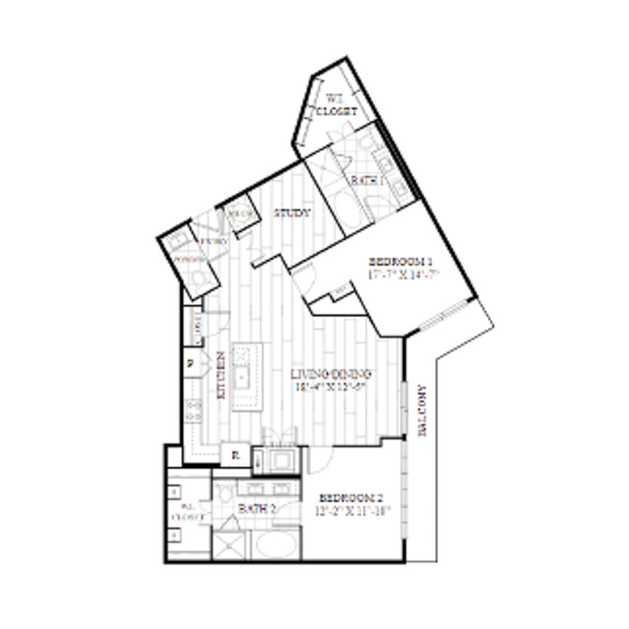 2S floor plan