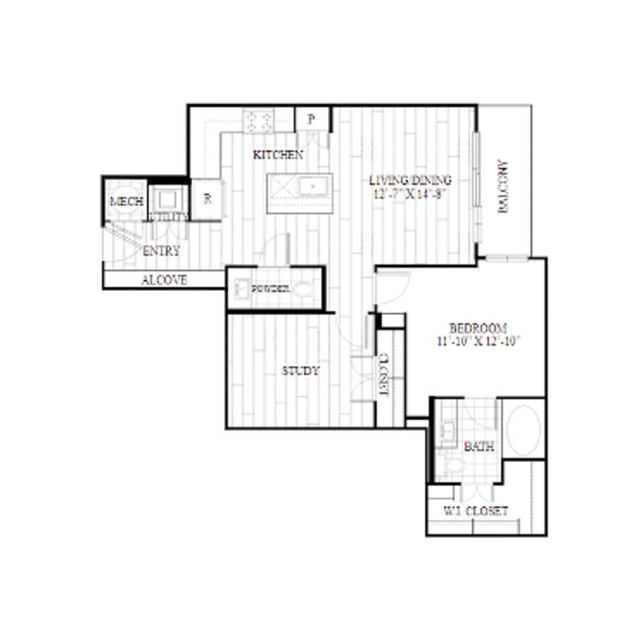 1S floor plan
