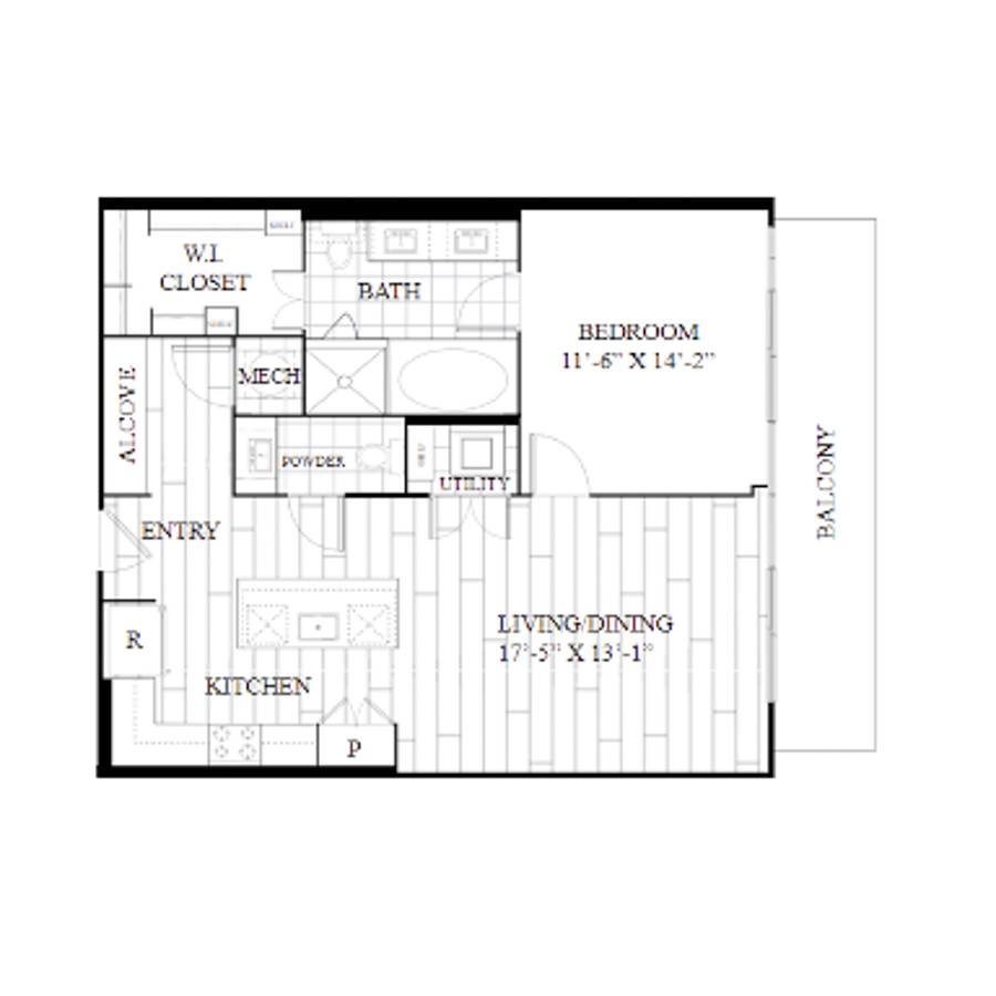 T1 floor plan