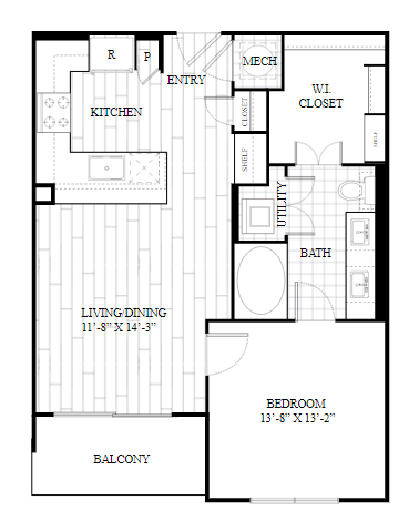 1C floor plan