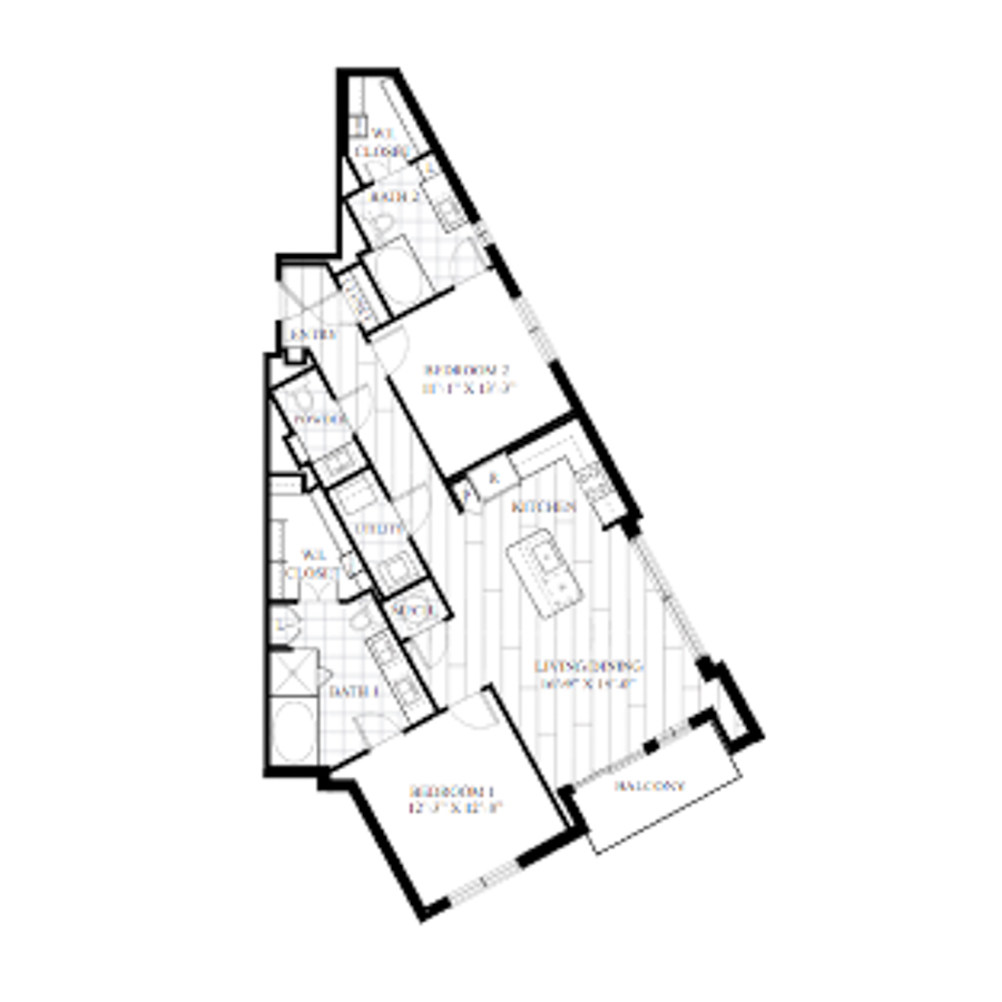 2K floor plan