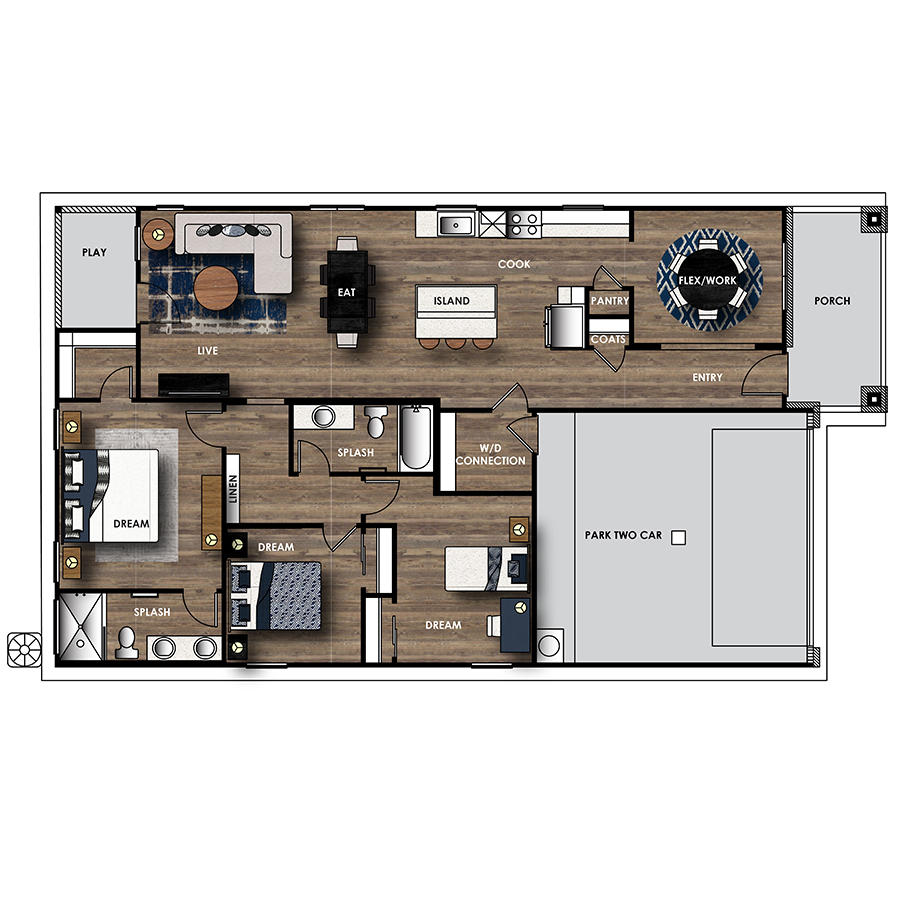 Azalea - Elevation C floor plan