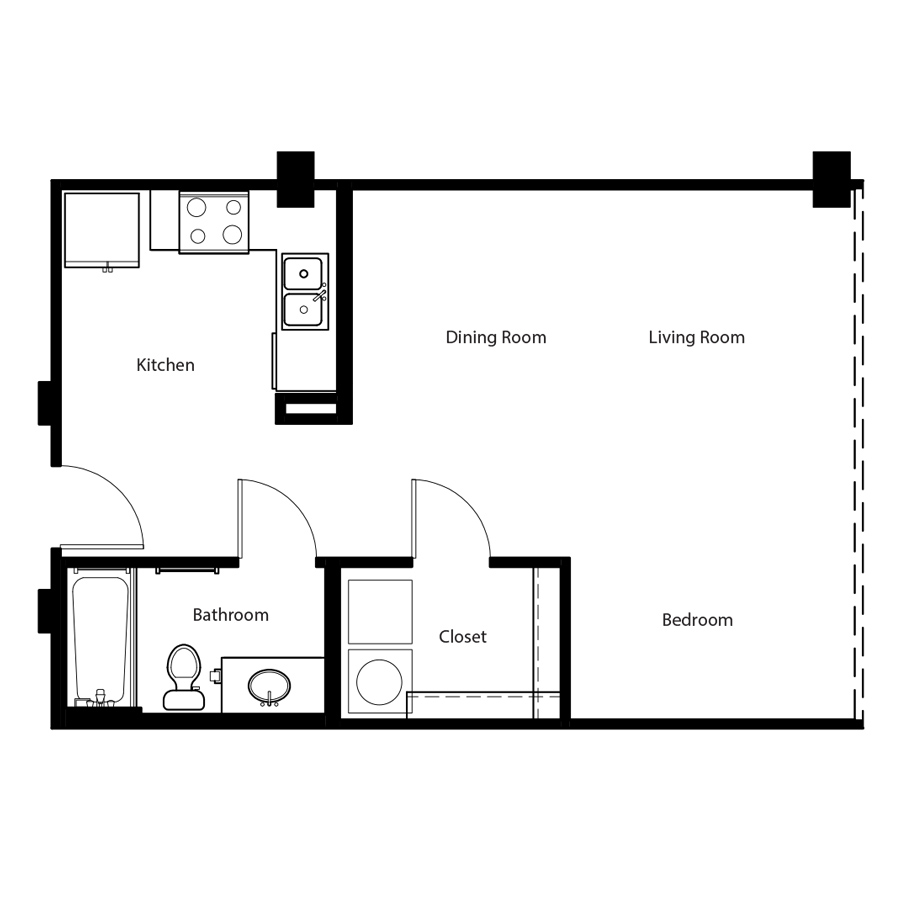 E1 floor plan