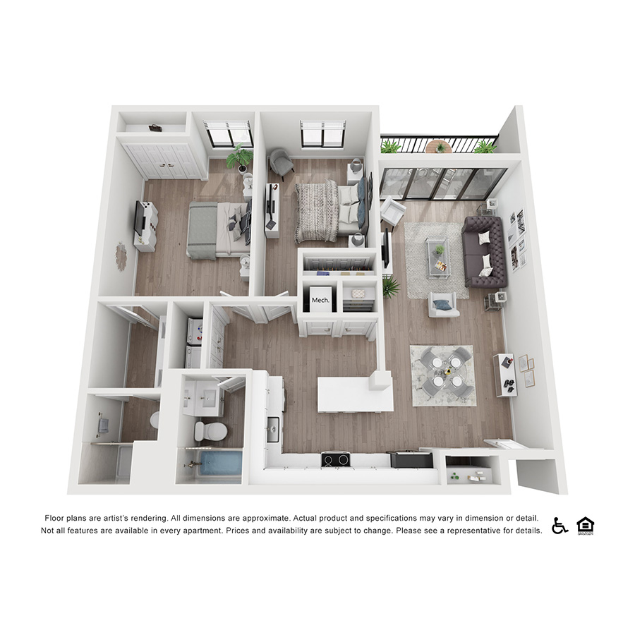 2x2A floor plan