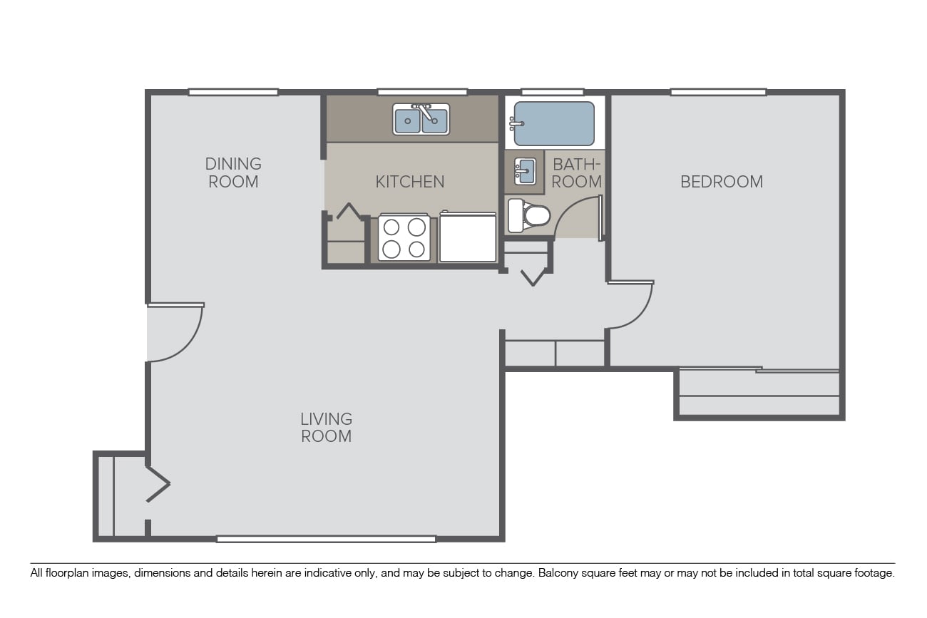 1 Bed A floor plan
