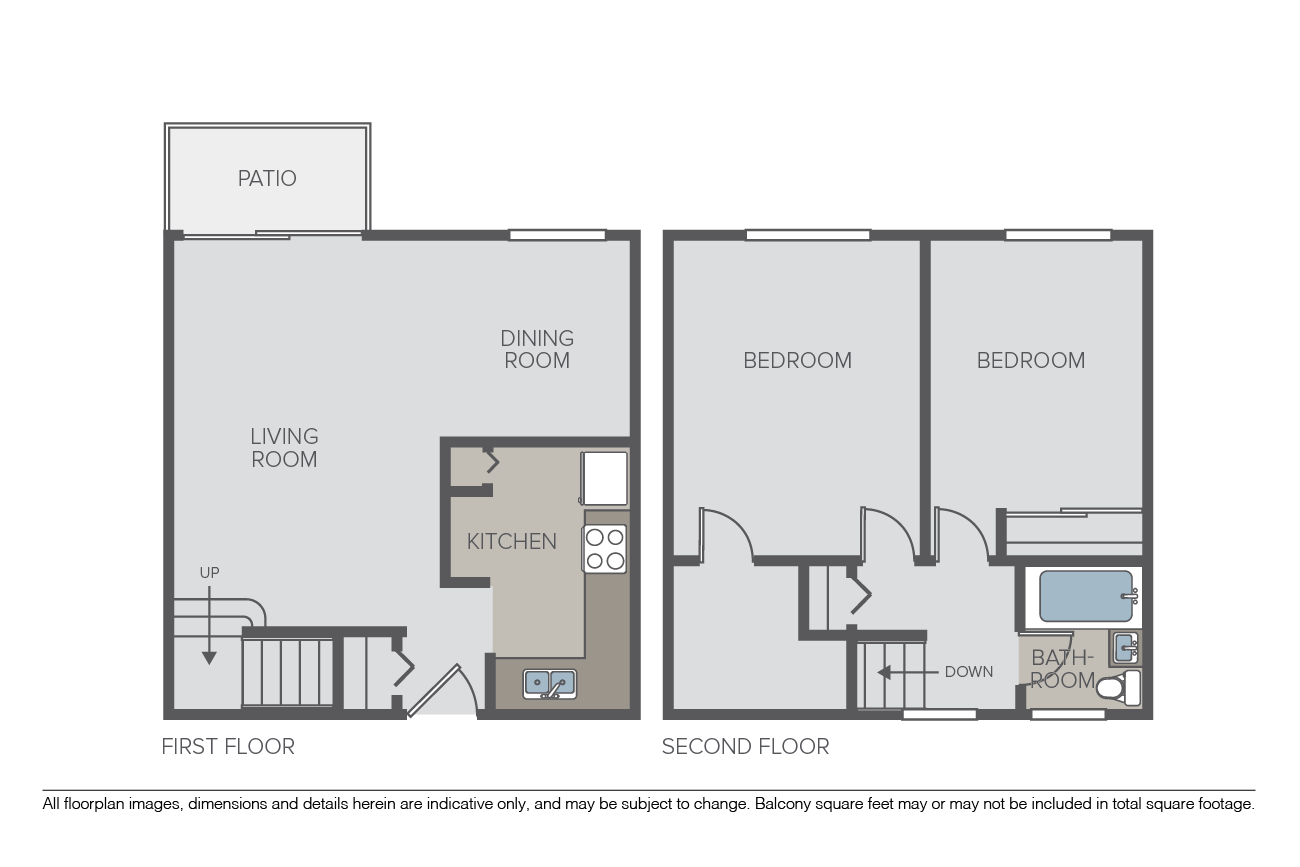 2 Bed E floor plan