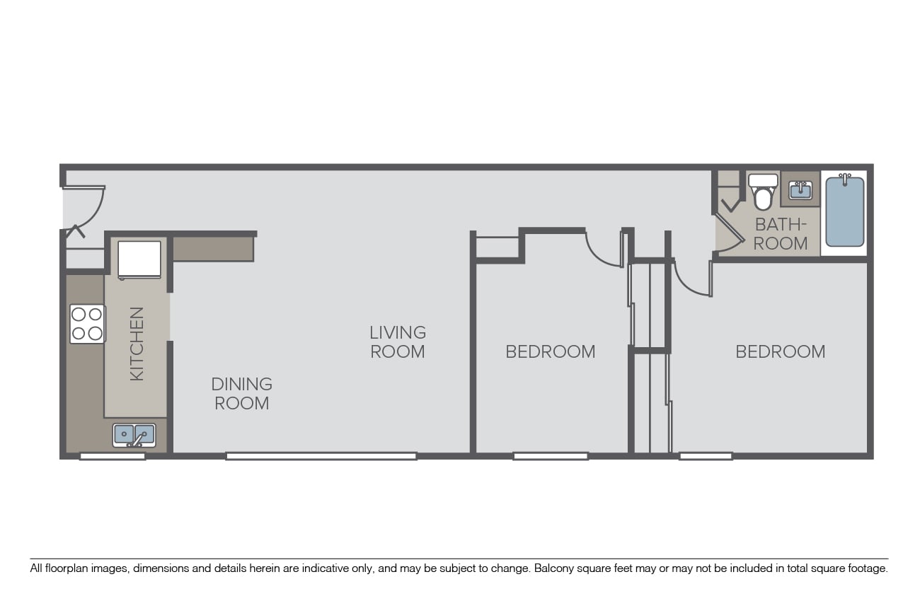 2 Bed A floor plan