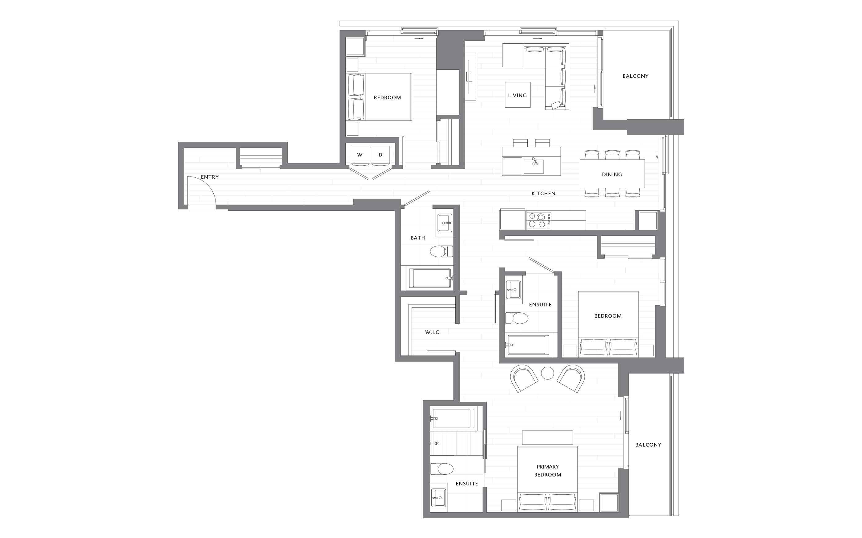 3 Bedroom 3 Bath C3 floor plan