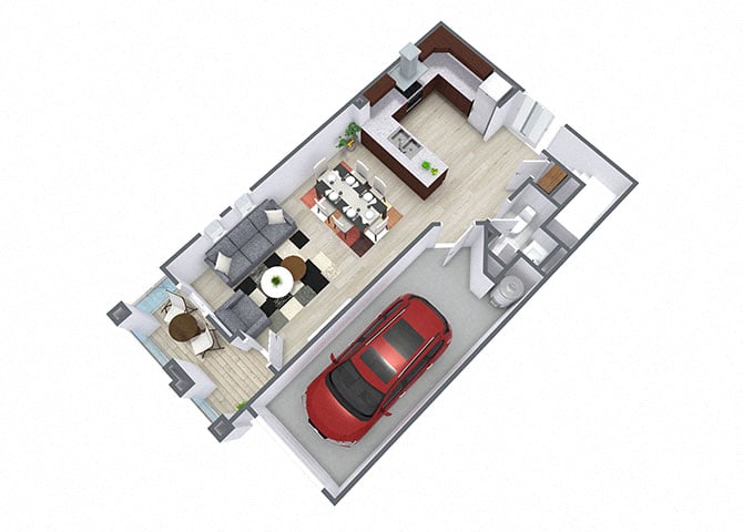 Diamond floor plan