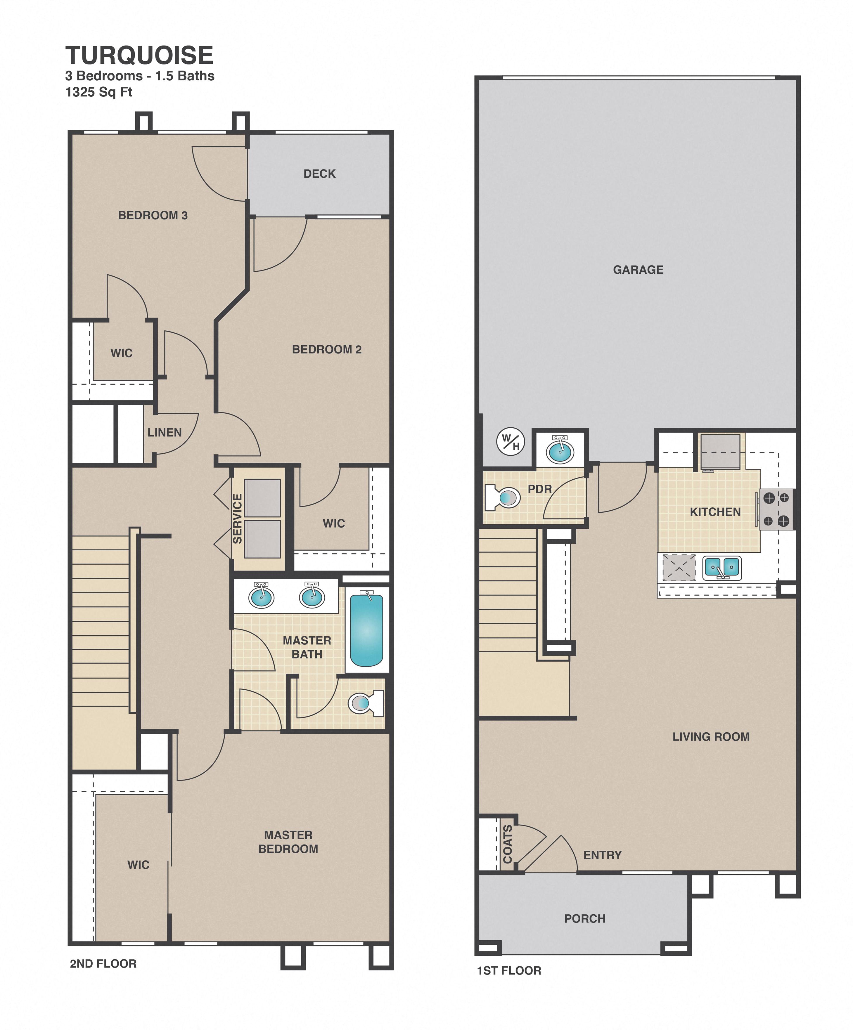 Turquoise floor plan