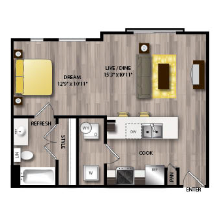 E1 floor plan