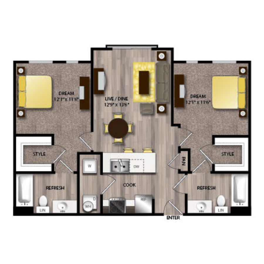 B1B floor plan
