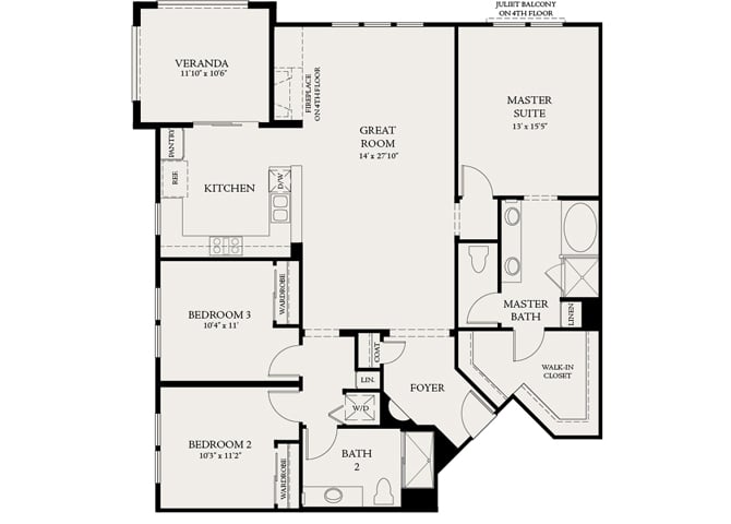 Residence 4A floor plan