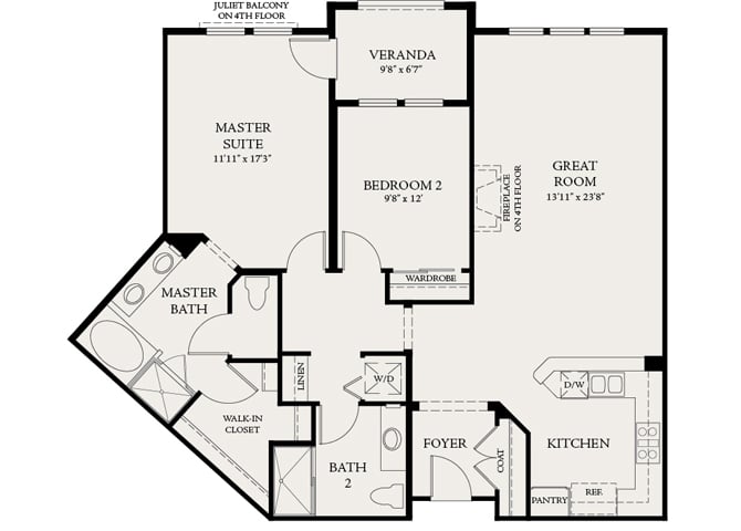 Residence 1A floor plan