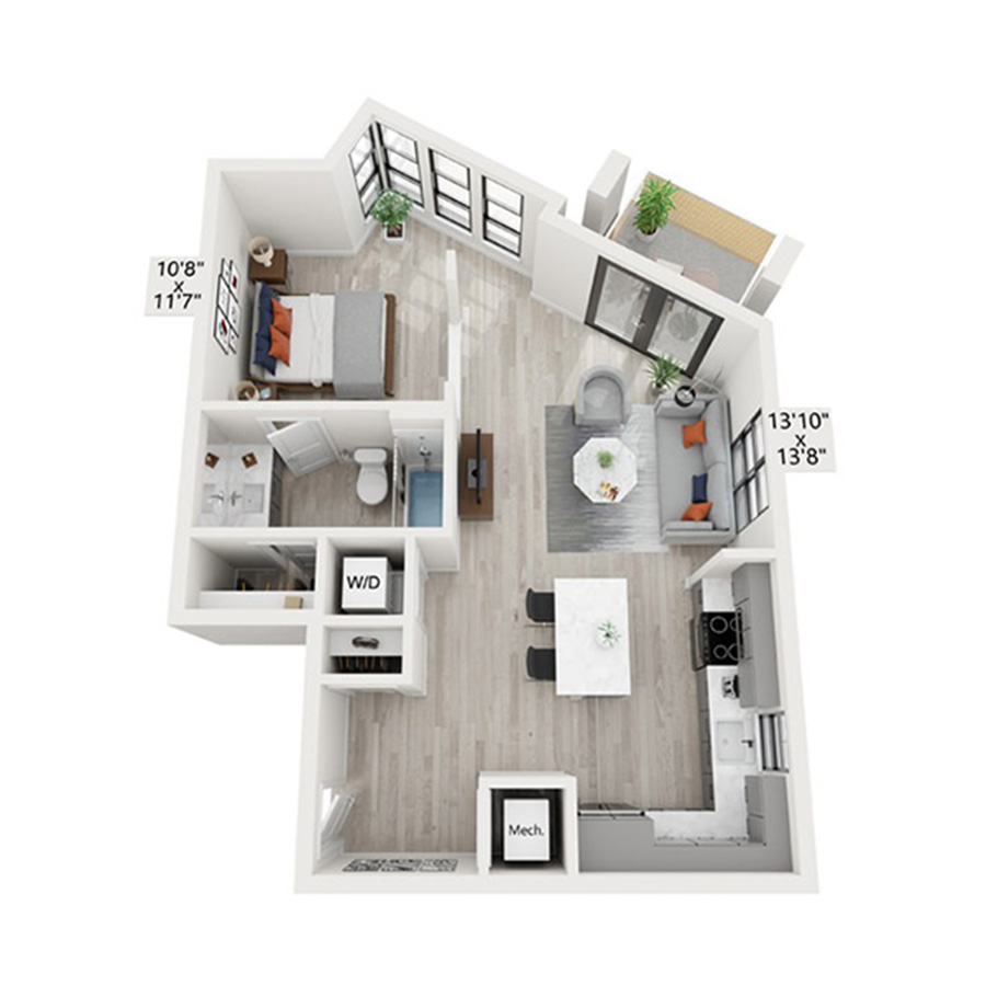 A1-HC floor plan