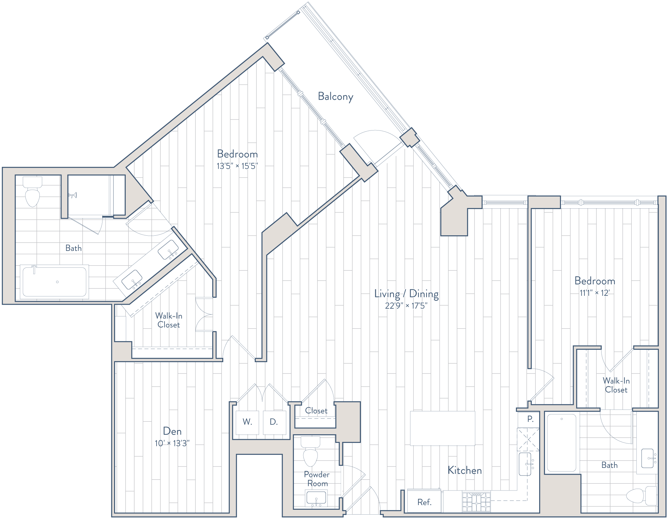 2 Bed/2.5 Bath Den-F4-a floor plan