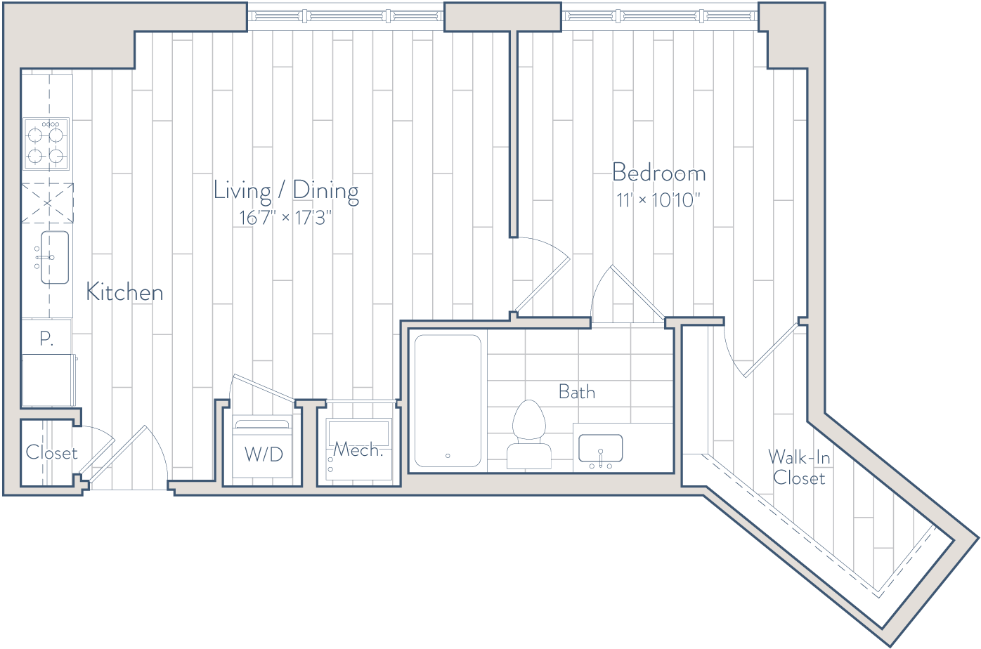 1 Bed/1 Bath-C18 floor plan