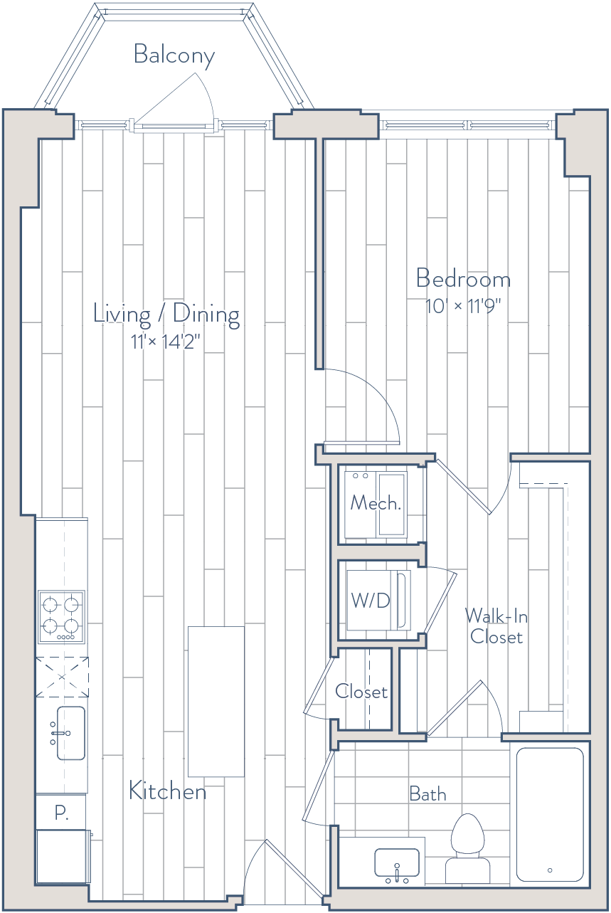 1 Bed/1 Bath-C10-A5 floor plan