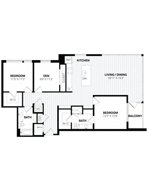 3 Bed/2 Bath-G2 floor plan