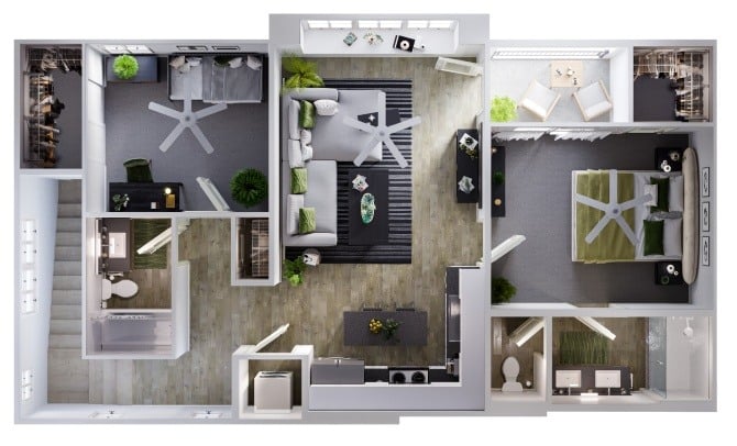 Plan 2C floor plan