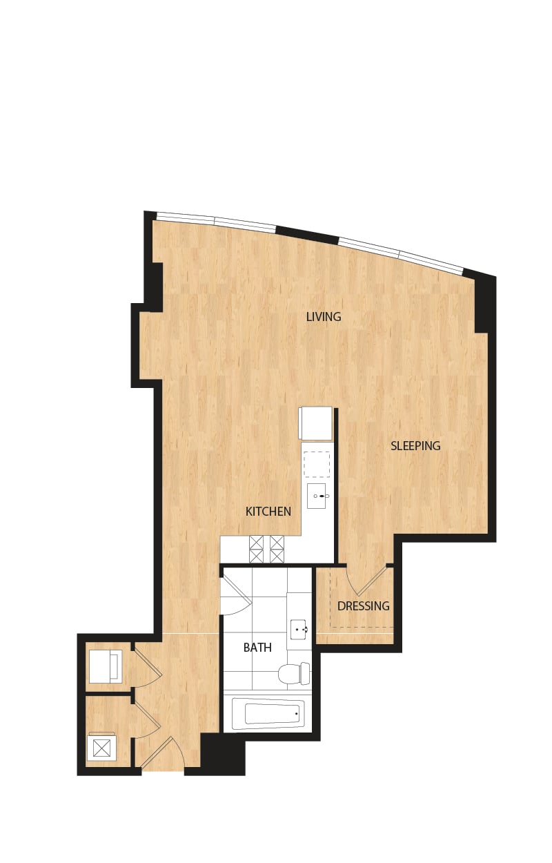 Tower Studio-Douglas Fir floor plan