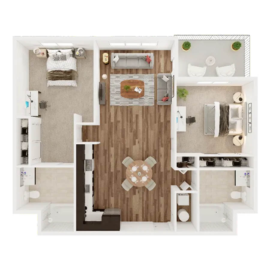 2x2A floor plan