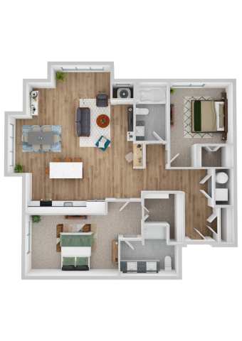 Rotary floor plan