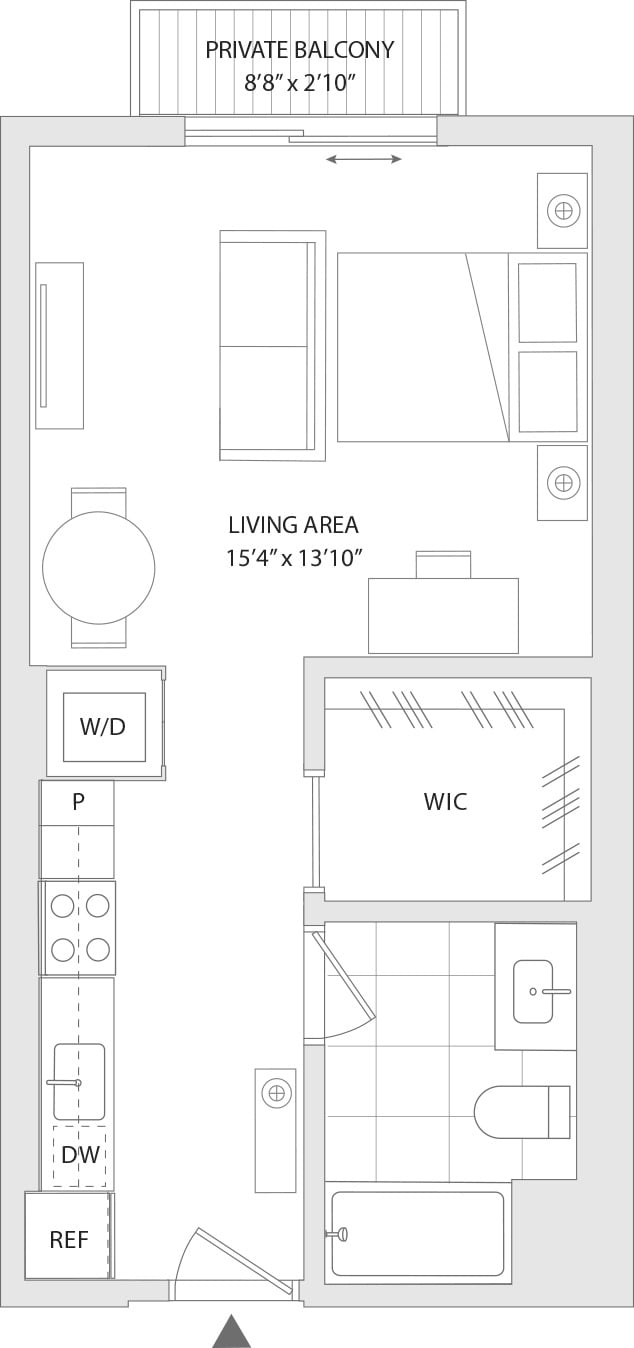Studio I floor plan