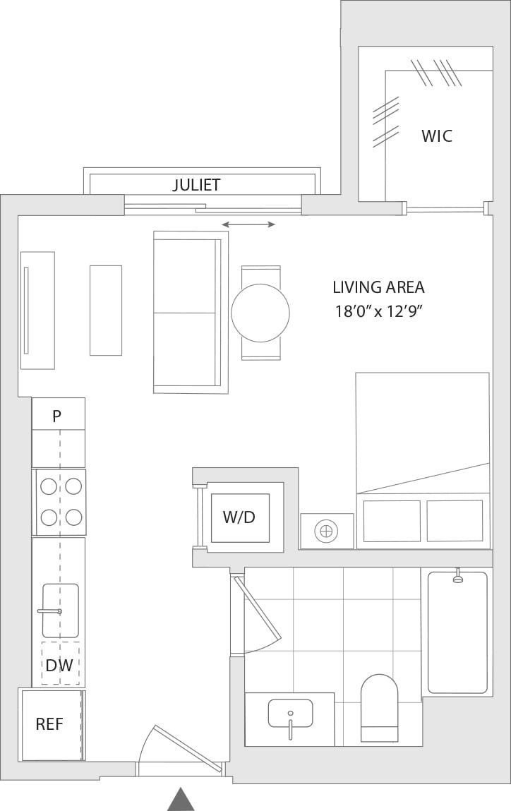 Studio B floor plan