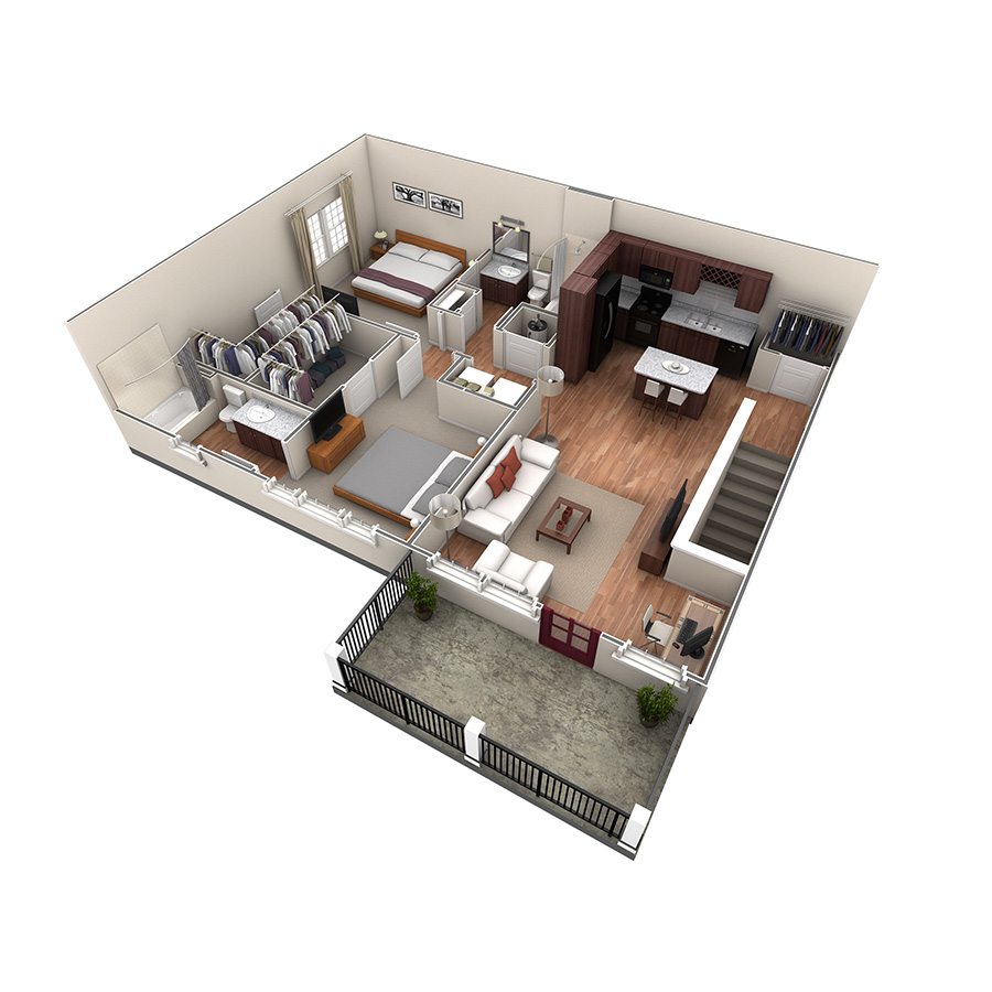 2 BR - Designer Overlook floor plan