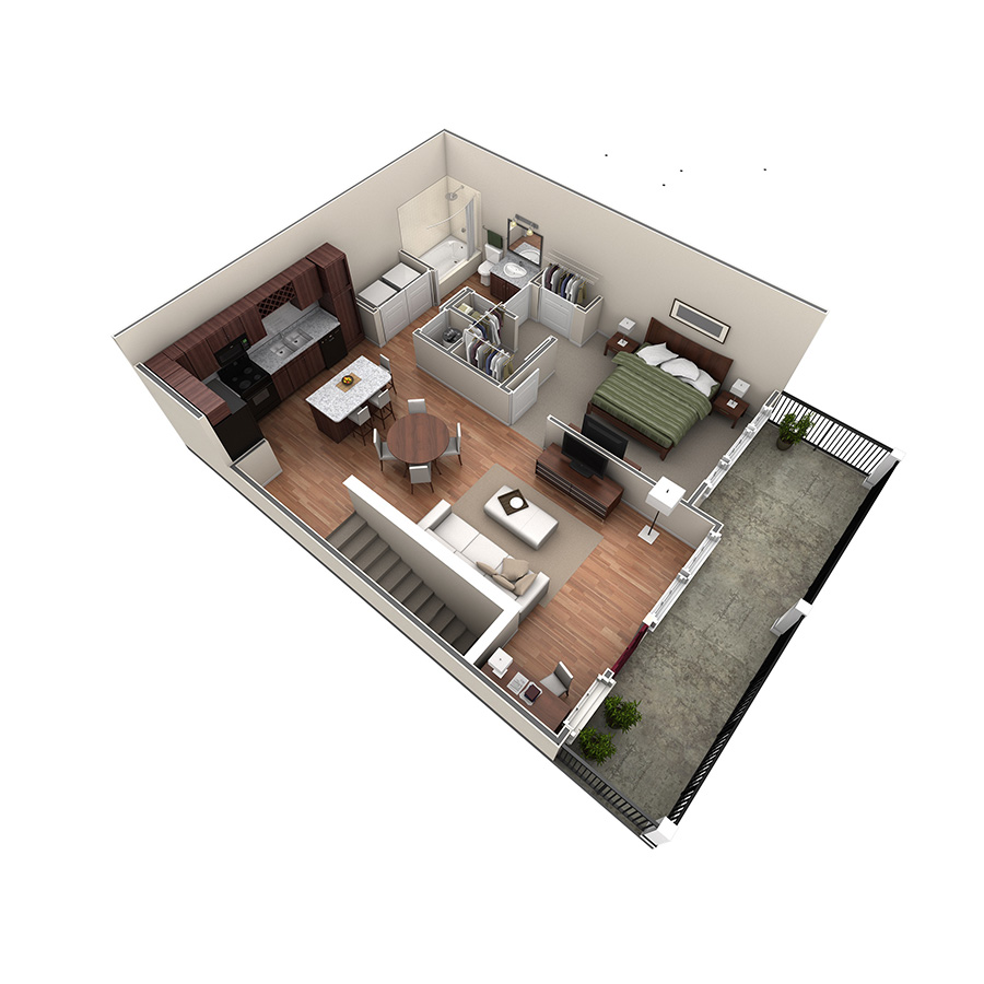1 BR - Designer Overlook floor plan