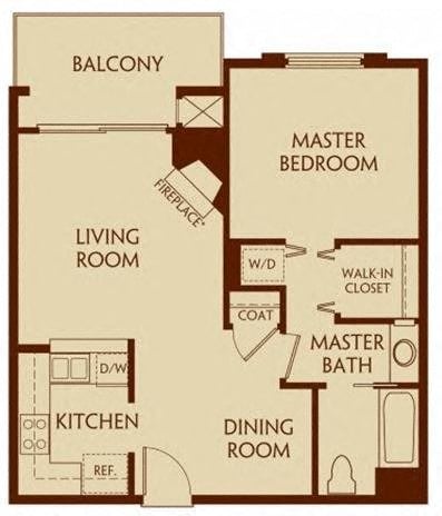 1.1 B floor plan
