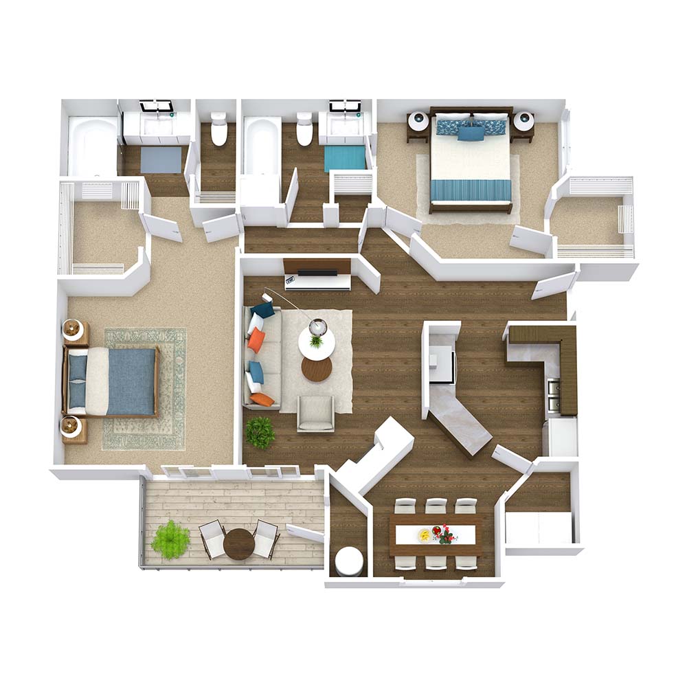 2 Bedroom floor plan