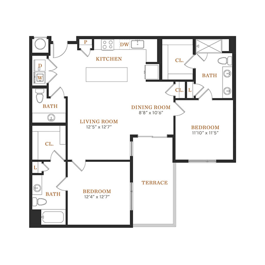 2C floor plan